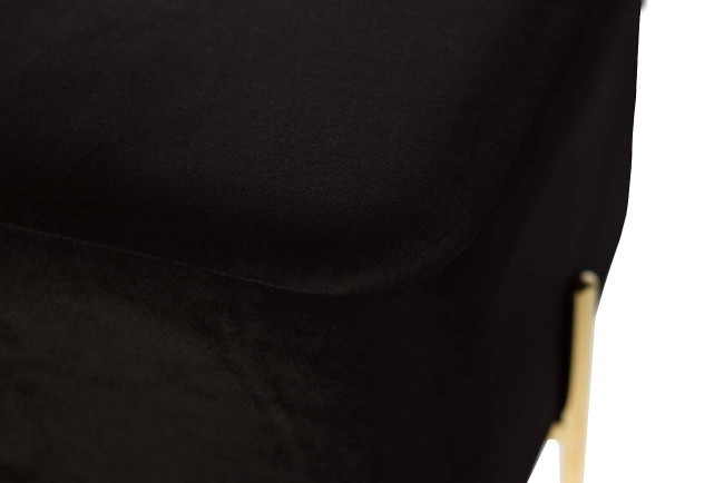 Банкетка велюр черный/золото 42х42х42см (TT-00000574)