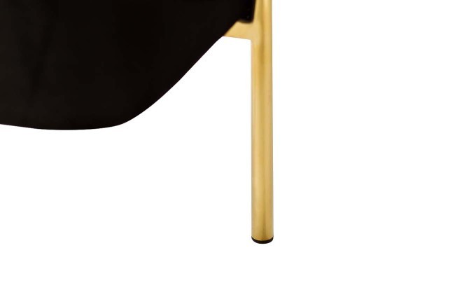 Банкетка велюр черный/золото 42х42х42см (TT-00000574)