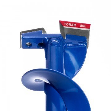 Ледобур Тонар ЛР-080 Спорт (диаметр 80 мм) двуручный, левый, прямые ножи (61511)