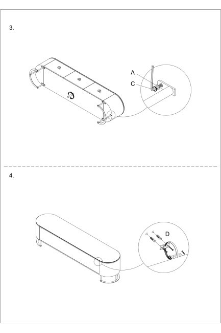 Тумба под ТВ коричневая 200*45*47,5см (TT-00011443)