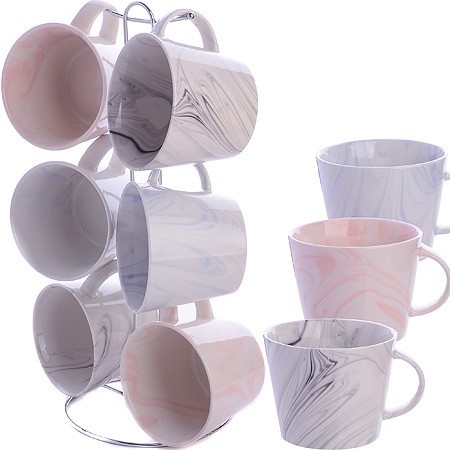 Набор кружек 7пр 431мл на подставке LR (30735) Набор кружек 7пр 431мл на подставке LR (30735)