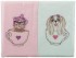 Набор салфеток из 2-х шт "милашки в чашках"40х40,вышивка,св.зел+розовый, 100%хлопок SANTALINO (850-844-81)