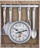 Часы настенные кварцевые "chef kitchen" 34*32 см. цвет: серебро циферблат диаметр=17 см. Lefard (220-258)