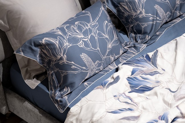 Комплект наволочек принт тенсель синий  50*70 (2шт) (TT-00012238)