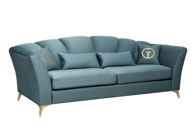 Диван Annette трехместный без мех,велюр бирюз.Colt1004/зол 250*100*95 (TT-00012928) Диван Annette трехместный без мех,велюр бирюз.Colt1004/зол 250*100*95 (TT-00012928)