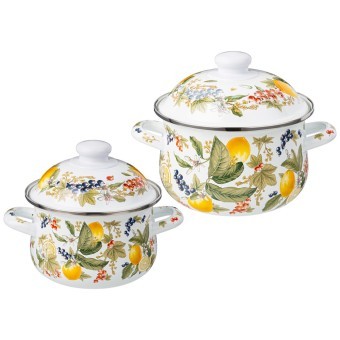 Набор кастрюль agness эмалированных серия "фруктовая корзина", 4пр. 1,5л и 2,8л, 16х10см, 20х12см Agness (934-702) Набор кастрюль agness эмалированных серия "фруктовая корзина", 4пр. 1,5л и 2,8л, 16х10см, 20х12см Agness (934-702)