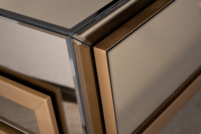 Консоль 2 ящика зеркало бронза/золото 120*42*76 см (TT-00013507)