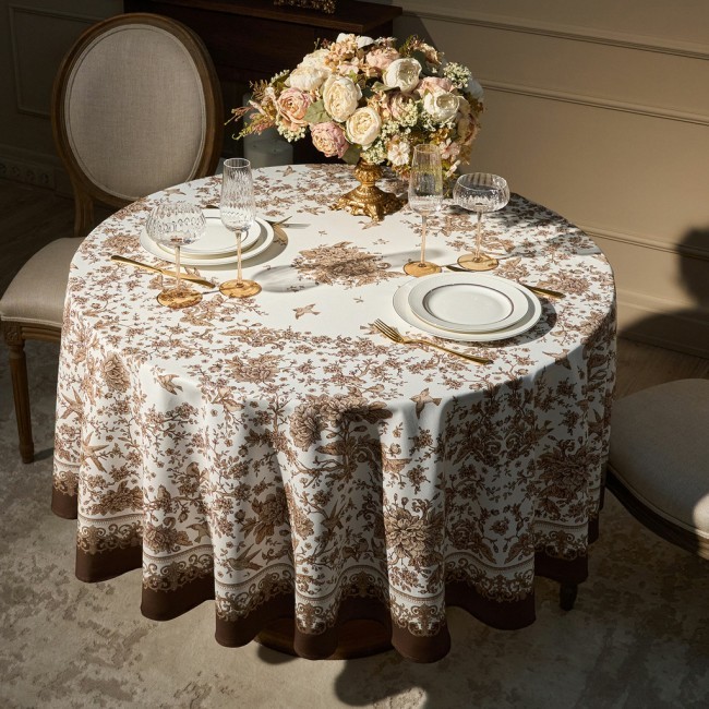 Скатерть круглая " royal garden" 190 см,белый ,100% хлопок ,твил с пропиткой Lefard (850-754-23) Скатерть круглая " royal garden" 190 см,белый ,100% хлопок ,твил с пропиткой Lefard (850-754-23)