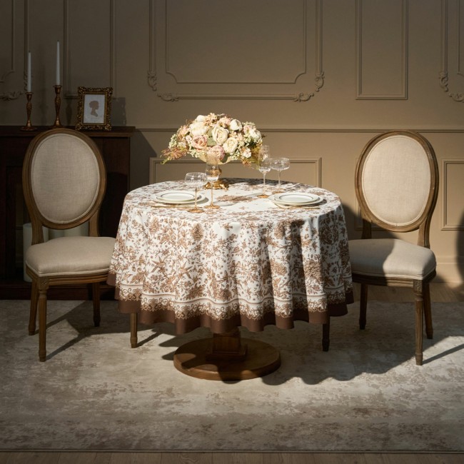 Скатерть круглая " royal garden" 190 см,белый ,100% хлопок ,твил с пропиткой Lefard (850-754-23) Скатерть круглая " royal garden" 190 см,белый ,100% хлопок ,твил с пропиткой Lefard (850-754-23)