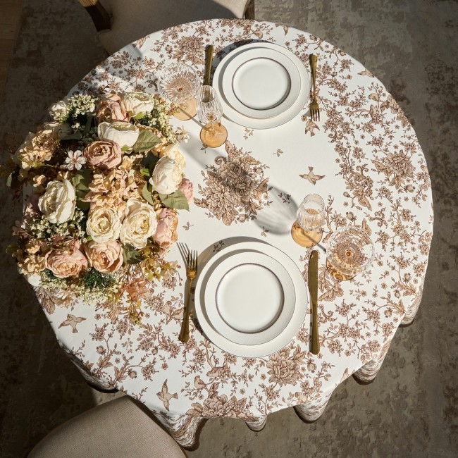 Скатерть круглая " royal garden" 190 см,белый ,100% хлопок ,твил с пропиткой Lefard (850-754-23) Скатерть круглая " royal garden" 190 см,белый ,100% хлопок ,твил с пропиткой Lefard (850-754-23)