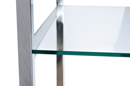 Стеллаж "Полусфера" прозрачное стекло/хром 71*48*202см (TT-00005792)