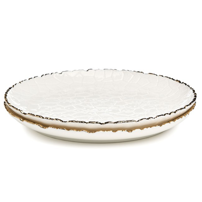 Набор тарелок обеденных lefard "charm" 2 шт. 26*2,5 см (с золотой линией) Lefard (779-352)