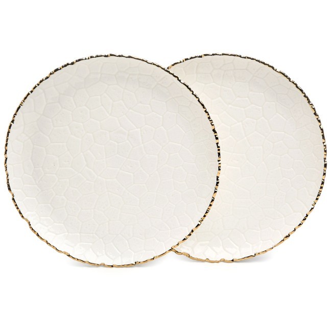 Набор тарелок обеденных lefard "charm" 2 шт. 26*2,5 см (с золотой линией) Lefard (779-352)