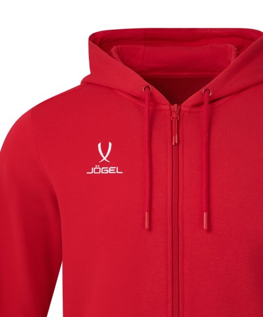 Флисовое худи на молнии JÖGEL ESSENTIAL Cotton Fleece FZ Hoodie, красный (2122130)