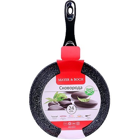 Сковородка 24см мрам/крошка с руч МВ (25622)
