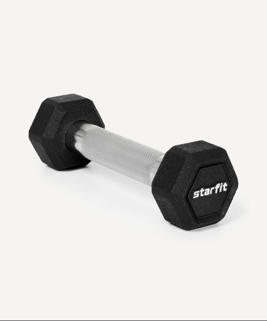 Гантель гексагональная STARFIT DB-301PRO 1 кг, обрезиненная, черный (2115105) Гантель гексагональная STARFIT DB-301PRO 1 кг, обрезиненная, черный (2115105)