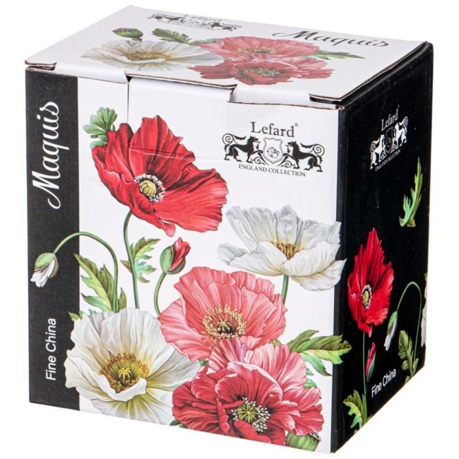 Кружка lefard "маки" 350 мл черная Lefard (104-757) Кружка lefard "маки" 350 мл черная Lefard (104-757)