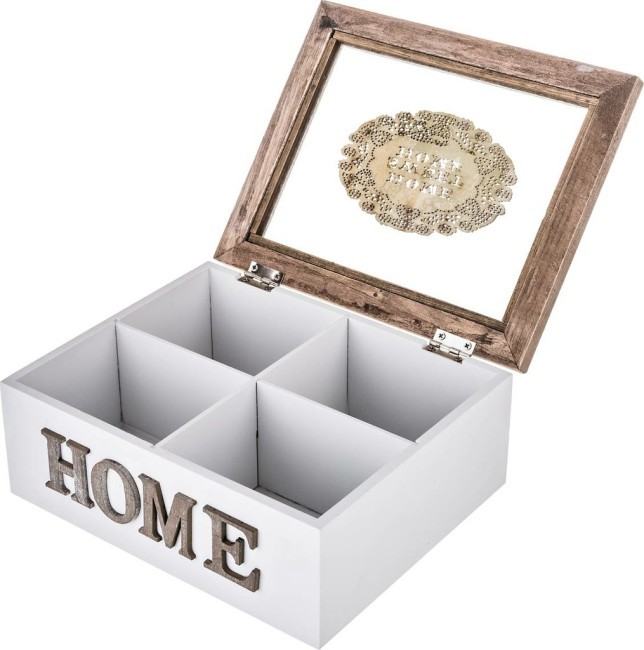 Шкатулка для чая с 4 секциями коллекция "home" 20*17*8 см Lefard (222-694)