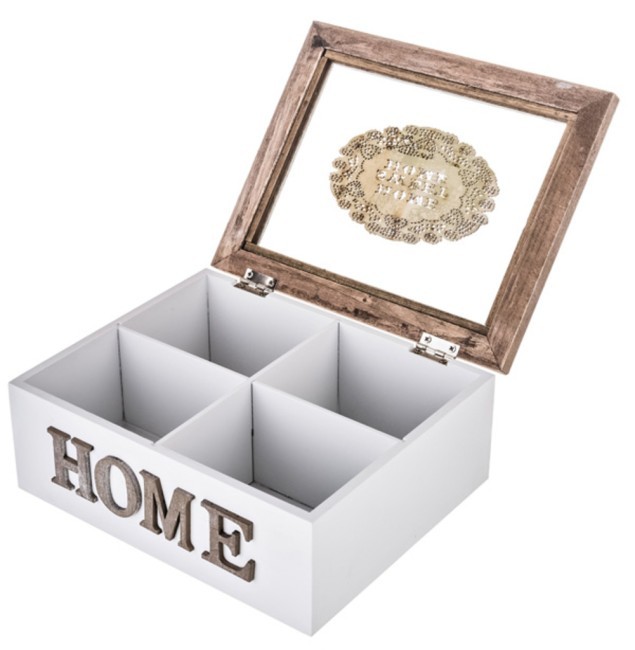 Шкатулка для чая с 4 секциями коллекция "home" 20*17*8 см Lefard (222-694)