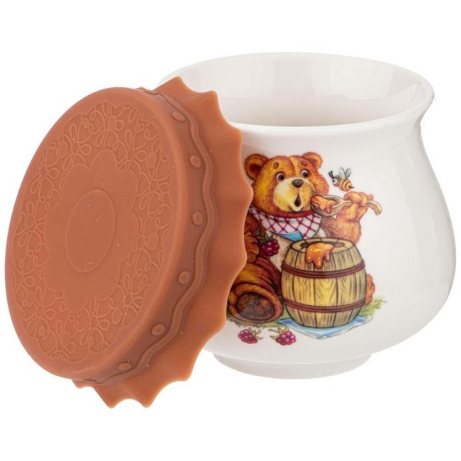 Баночка с силиконовой крышкой "мед" 300 мл Lefard (359-546)