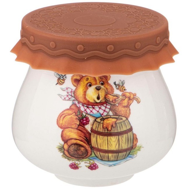 Баночка с силиконовой крышкой "мед" 300 мл Lefard (359-546)