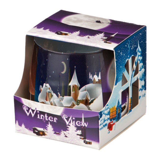 Свеча "зимний пейзаж" высота=7 см диаметр=6 см Adpal (348-307) Свеча "зимний пейзаж" высота=7 см диаметр=6 см Adpal (348-307)