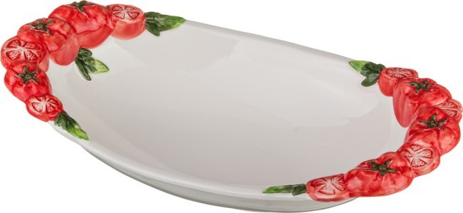 Салатник овальный "томаты" 40*23 см.высота=9 см. Annaluma (628-126) Салатник овальный "томаты" 40*23 см.высота=9 см. Annaluma (628-126)