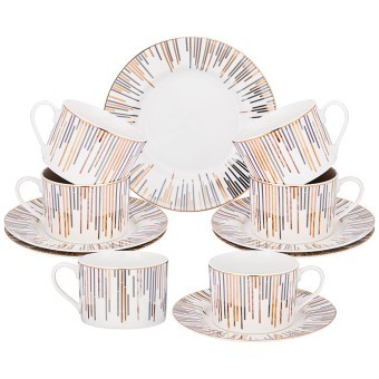 Чайный набор lefard "triumph" на 6 пер. 12 пр. 220 мл Lefard (435-017) Чайный набор lefard "triumph" на 6 пер. 12 пр. 220 мл Lefard (435-017)