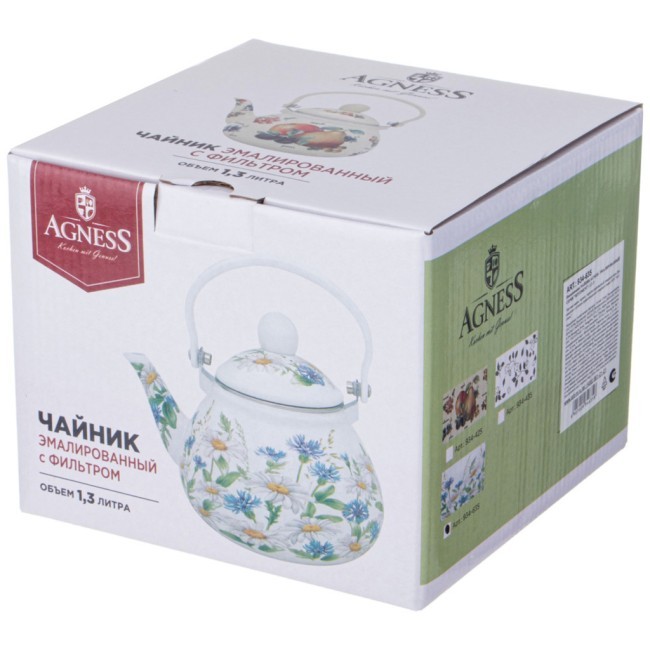 Чайник agness  эмалированный серия "sentiment", 1,3 л Agness (934-635)