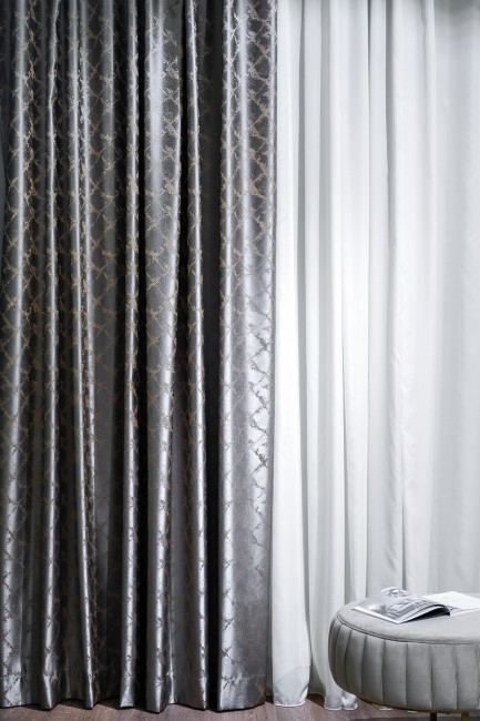 Портьера TRENTO серая  275*260см (TT-00008876)