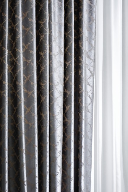 Портьера TRENTO серая  275*260см (TT-00008876)