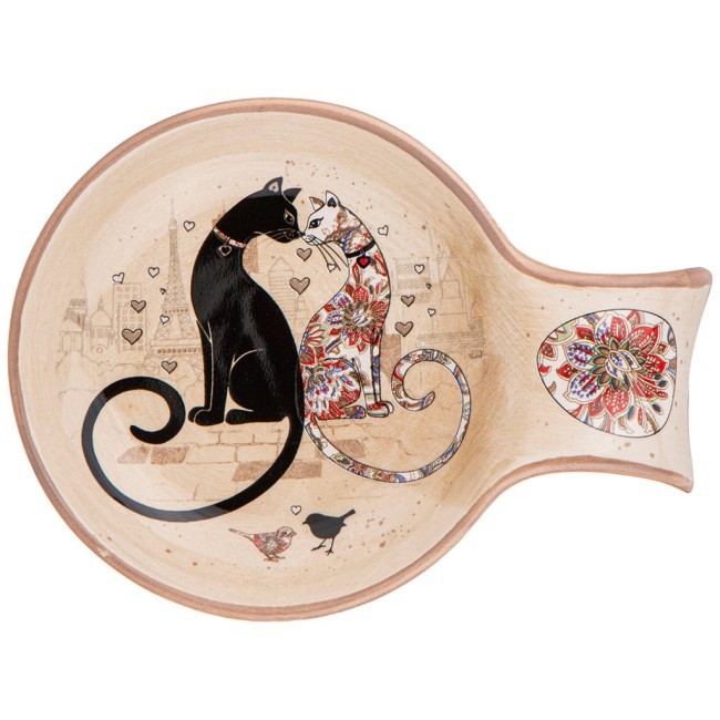 Подставка под ложку agness "парижские коты" 15*11,5*2,5 см Agness (358-1908)