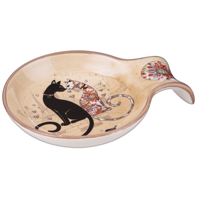 Подставка под ложку agness "парижские коты" 15*11,5*2,5 см Agness (358-1908)