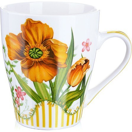 Кружка 340мл Цветы подар/упак LR (28231-3)