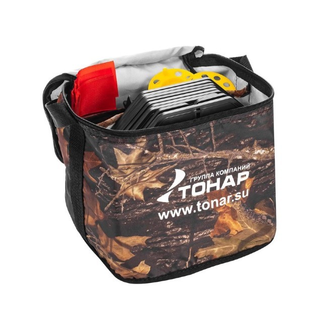 Набор жерлиц оснащенных 10 шт Тонар ЖЗО-04 в сумке, подставка 185, катушка 63 мм (70111) Набор жерлиц оснащенных 10 шт Тонар ЖЗО-04 в сумке, подставка 185, катушка 63 мм (70111)