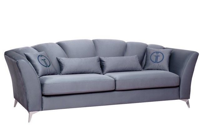 Диван Annette трехместный без мех,велюр сапфир Colt1006/хром 250*100*95 (TT-00012929) Диван Annette трехместный без мех,велюр сапфир Colt1006/хром 250*100*95 (TT-00012929)