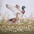 Скатерть круглая "охота"190 см ,100% хлопок,зеленый, твил, пропитка SANTALINO (850-751-22)