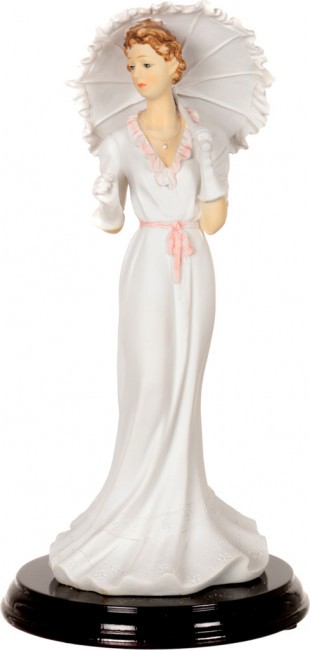 Статуэтка "девушка с зонтиком" 15*15 см высота=30 см.(кор-6шт) Lefard (50-811)