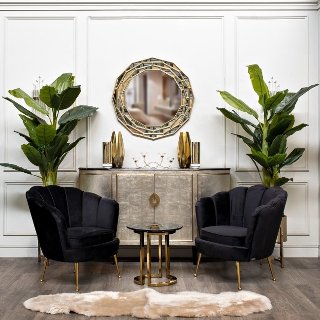 Стол журнальный D'Oro Garda Decor черный мрам. d50*50см (TT-00005187) Стол журнальный D'Oro Garda Decor черный мрам. d50*50см (TT-00005187)