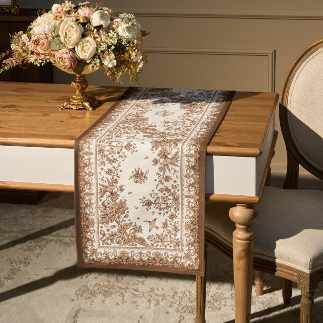 Дорожка "rich garden" 40х146см ,белый ,100% хлопок ,твил с пропиткой Lefard (850-754-3)