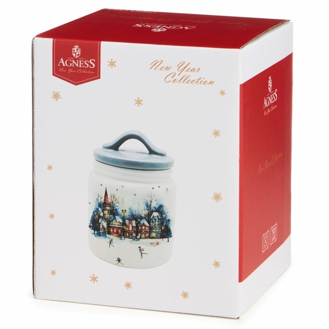 Банка agness "с новым годом!" 10*14 см 500 мл Agness (358-2341)