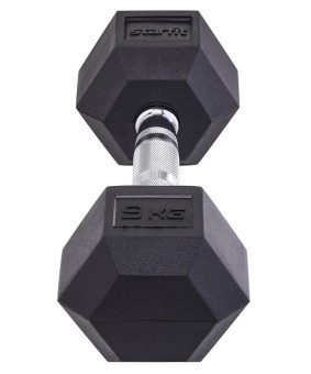 Гантель гексагональная STARFIT DB-301 9 кг, обрезиненная, черный (1484596) Гантель гексагональная STARFIT DB-301 9 кг, обрезиненная, черный (1484596)