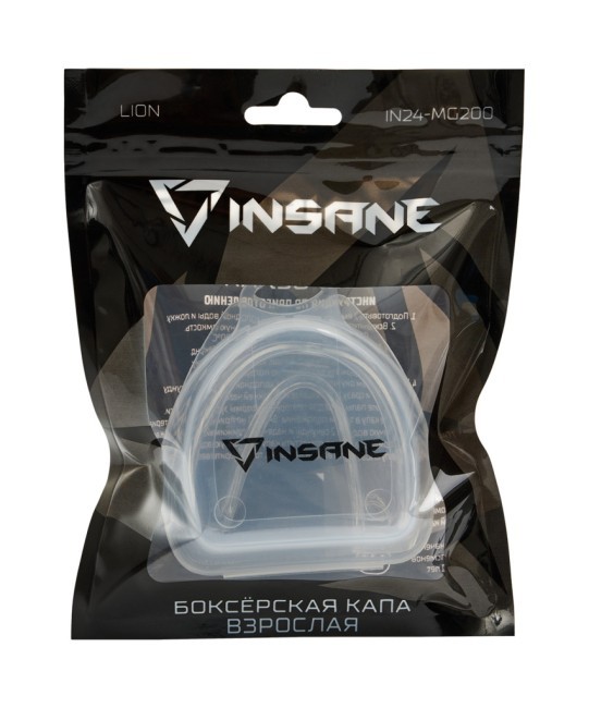 Капа 1-челюстная INSANE LION, ЭВА, прозрачный, с футляром, взрослый (2115180)