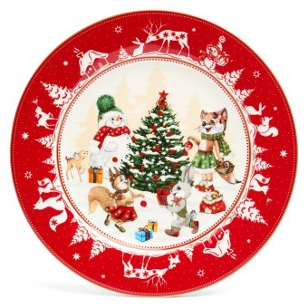 Тарелка закусочная lefard "елка" 19 см красная Lefard (85-1879-1)