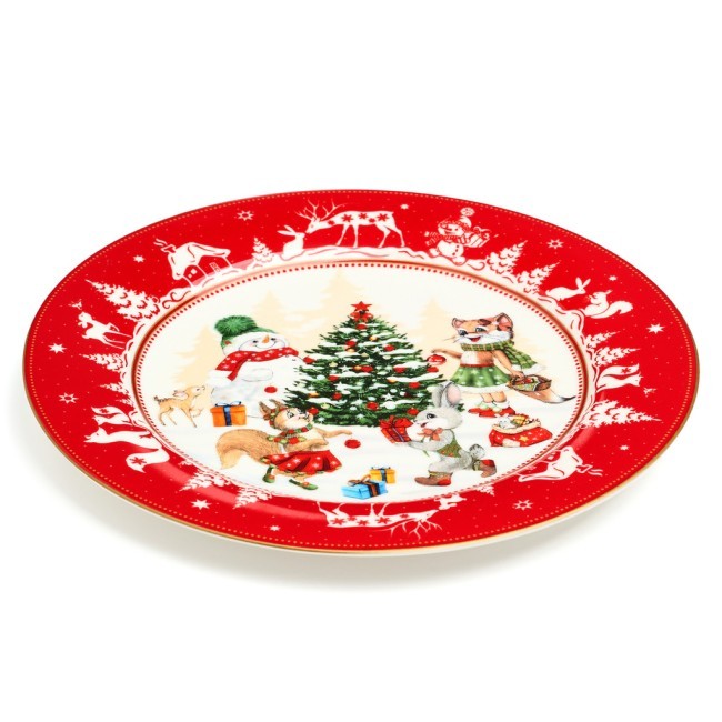 Тарелка закусочная lefard "елка" 19 см красная Lefard (85-1879-1)