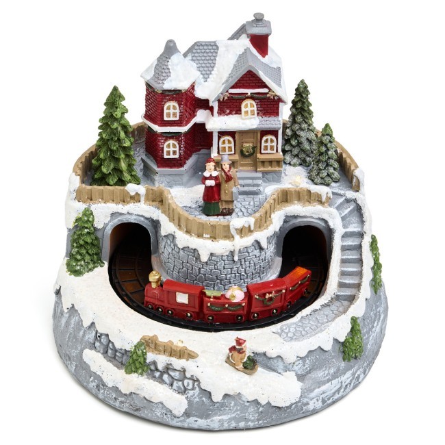 Музыкальная статуэтка "загородный домик" с led-подсветкой 19,5х19,5х17,5 см Lefard (146-2228)