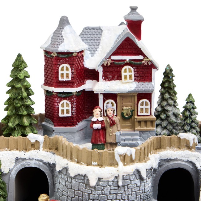 Музыкальная статуэтка "загородный домик" с led-подсветкой 19,5х19,5х17,5 см Lefard (146-2228)