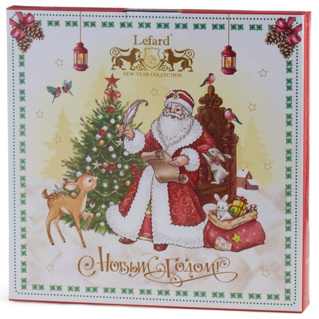 Тарелка обеденная lefard "дед мороз" 27 см красная Lefard (85-1719) Тарелка обеденная lefard "дед мороз" 27 см красная Lefard (85-1719)