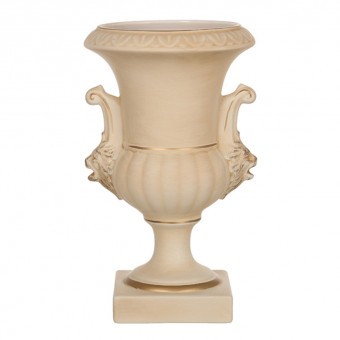 Кубок со львами "романо" персиковый высота=37 см Loucicentro Ceramica (742-009)