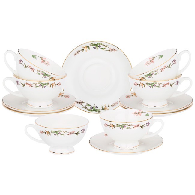 Чайный набор lefard "английский сад" на 6 пер. 12 пр. 250 мл Lefard (440-264)